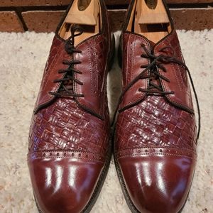 Allen Edmonds Crandon Brown Cap-Toe Oxford Lace-Up Dress Shoes Size 10 D